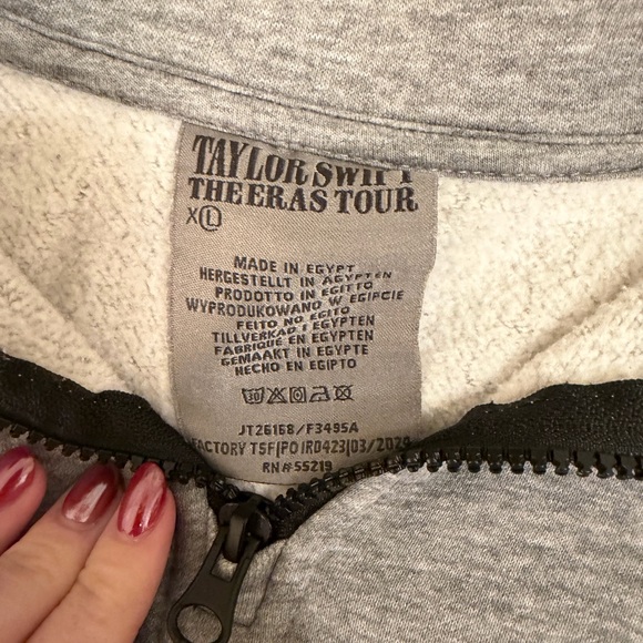 Taylor Swift Eras Tour Gray Quarter Zip (Midnights design/ No TTPD on back) - Picture 3 of 3